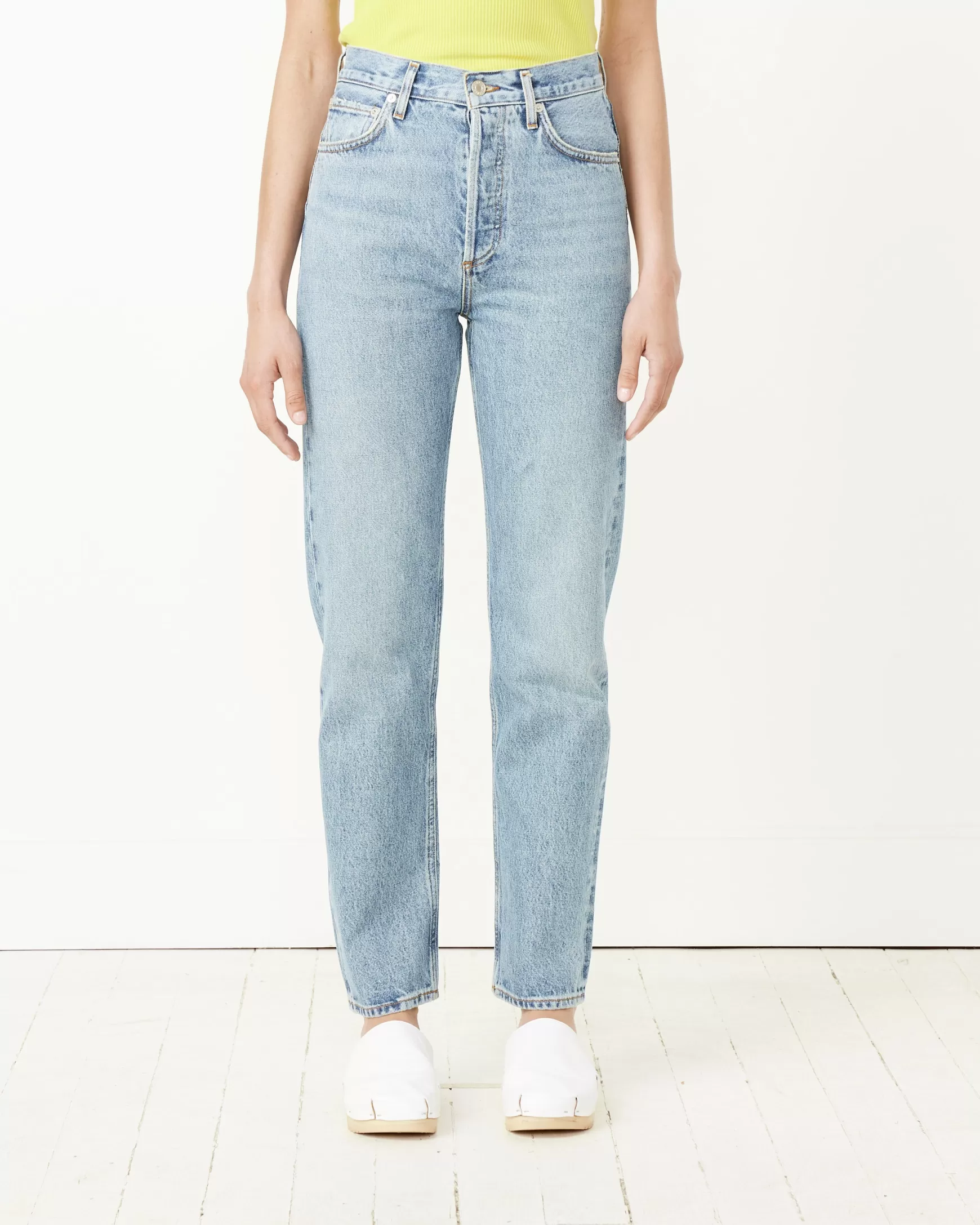 Cheap 90's Pinch Waist Woman Jeans