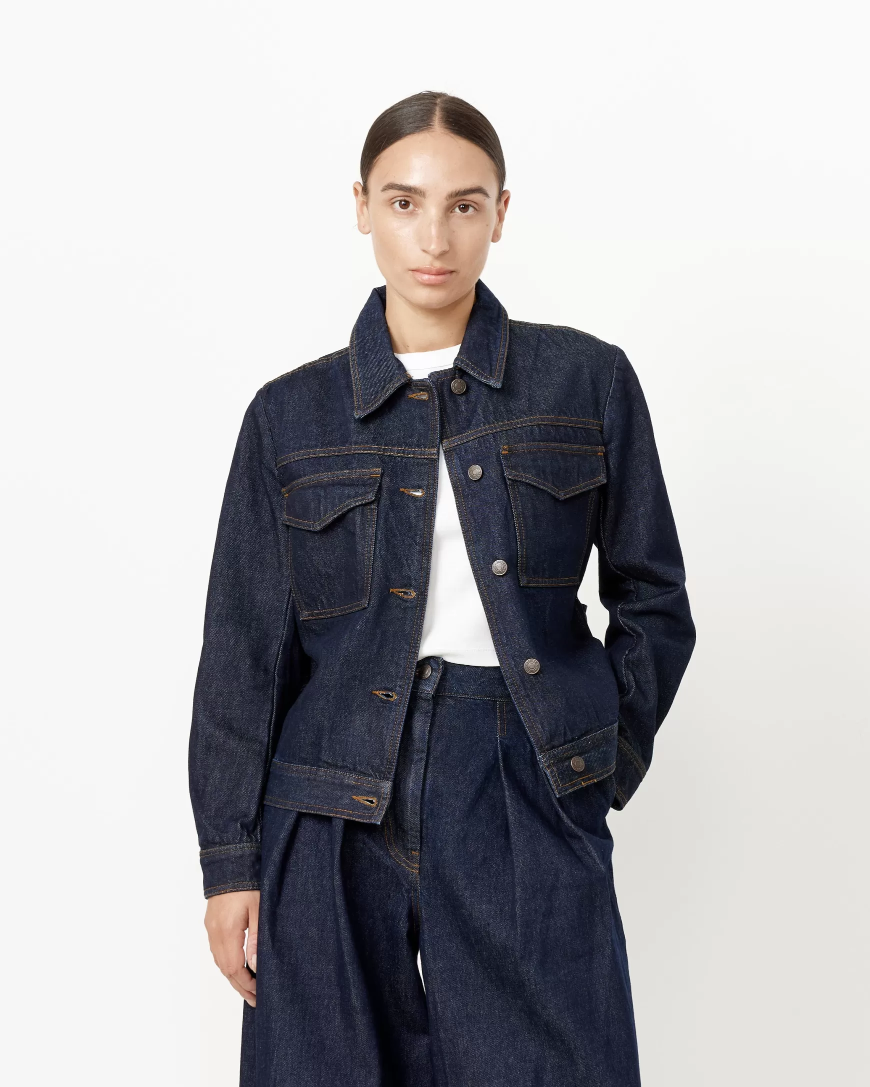 Online Belted Denim Jacket Woman Outerwear