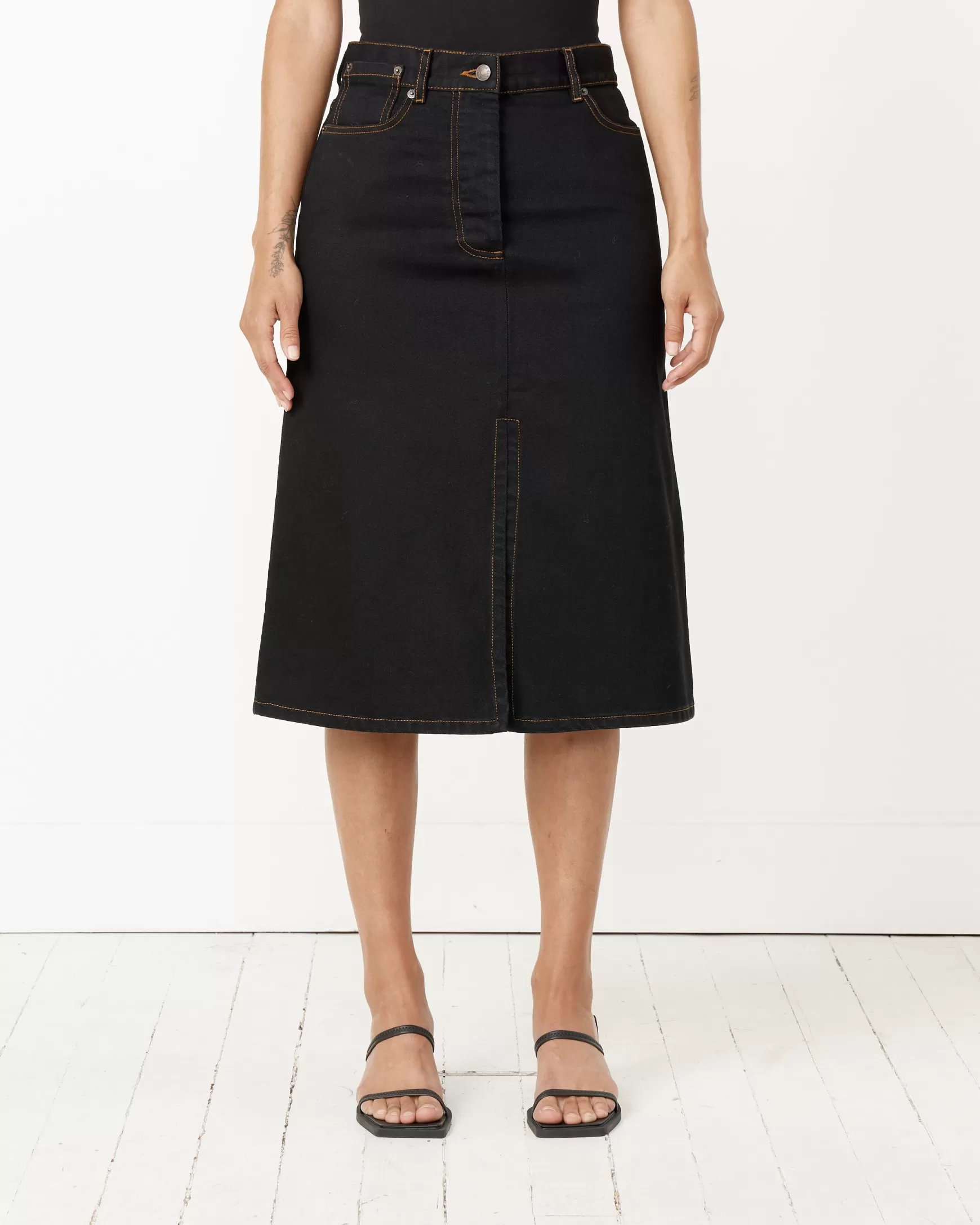 Fashion Black Denim Skirt Woman Skirts