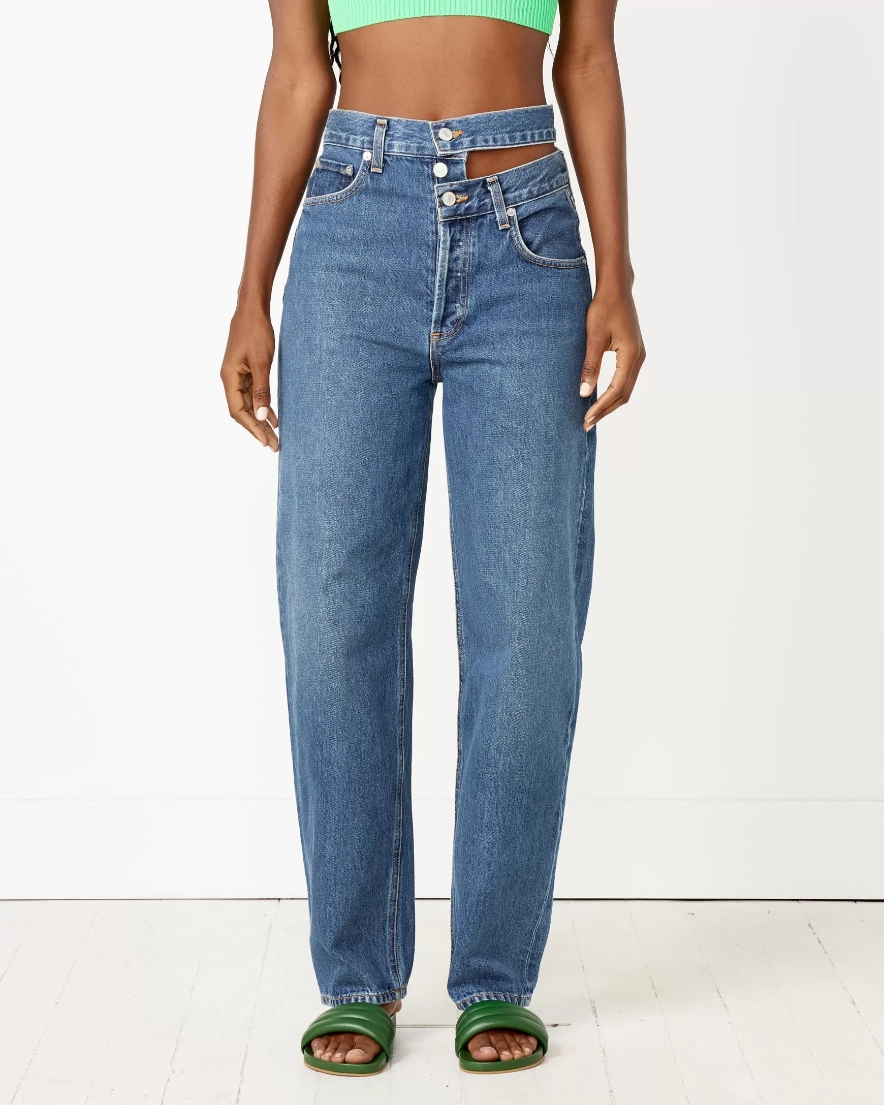 New Broken Waistband Jean Woman Jeans