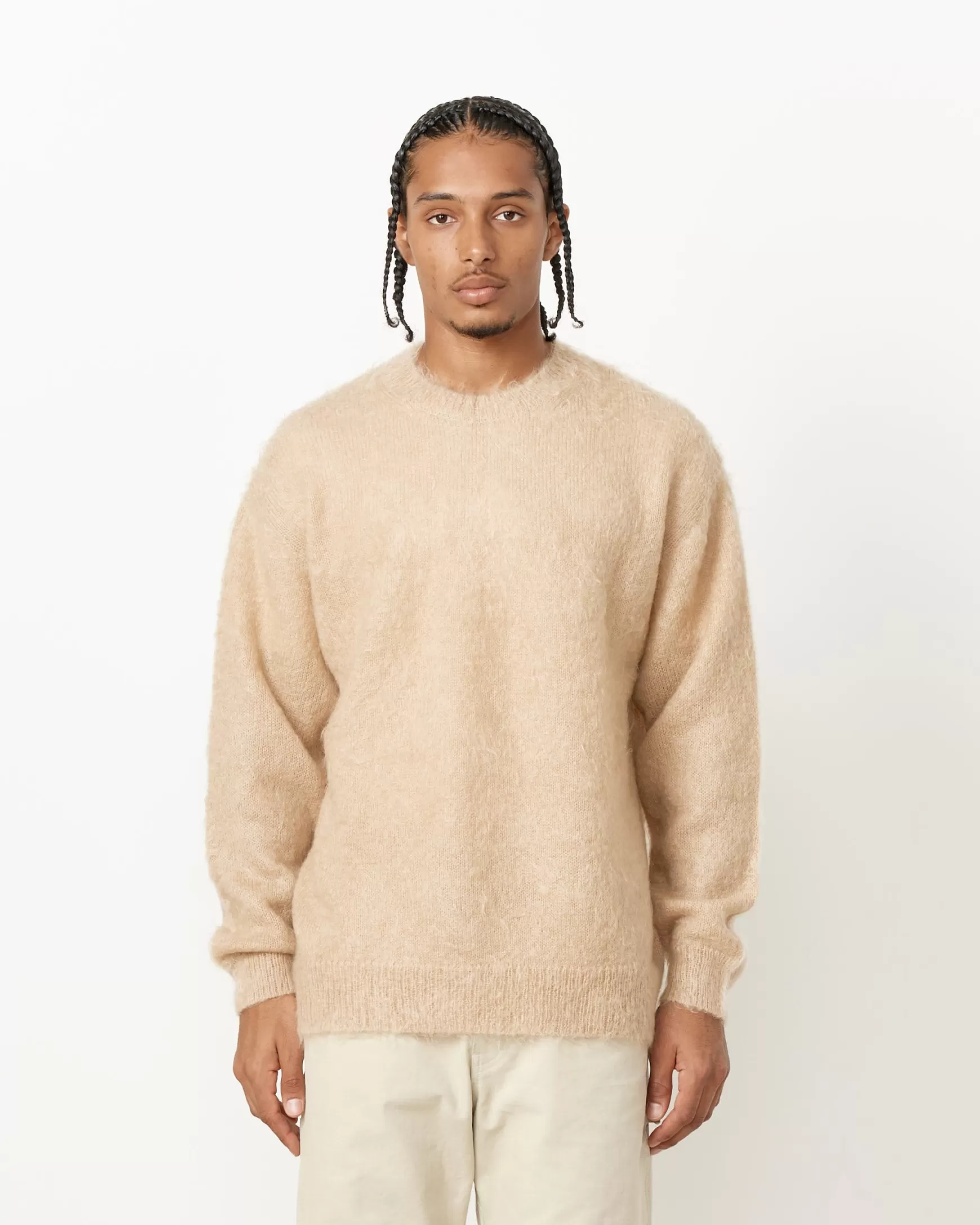 Clearance Brushed Mohair Knit Pullover Man Knitwear