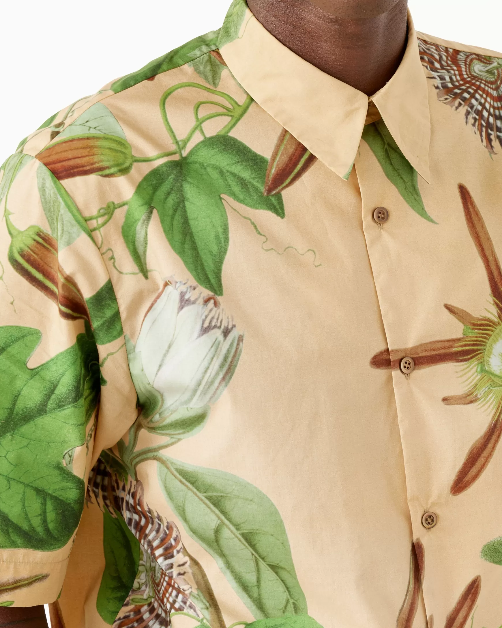 Cheap Camel Floral Shirt Man Shirts