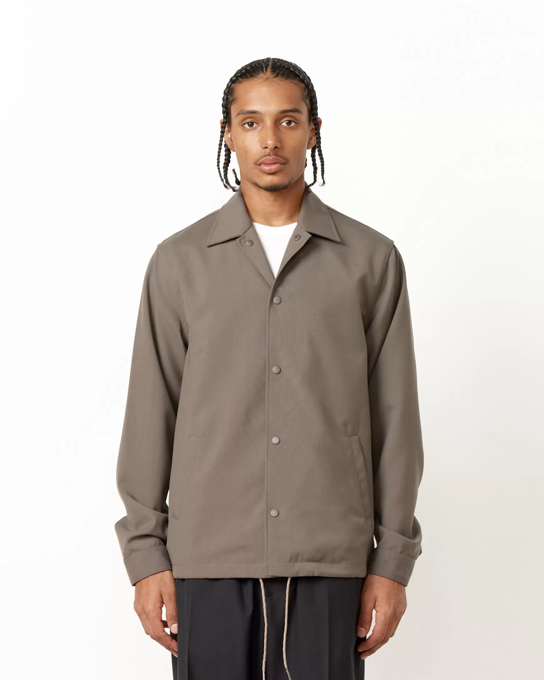 Hot Forum Jacket In Tropical Wool Flat Grey Man Outerwear