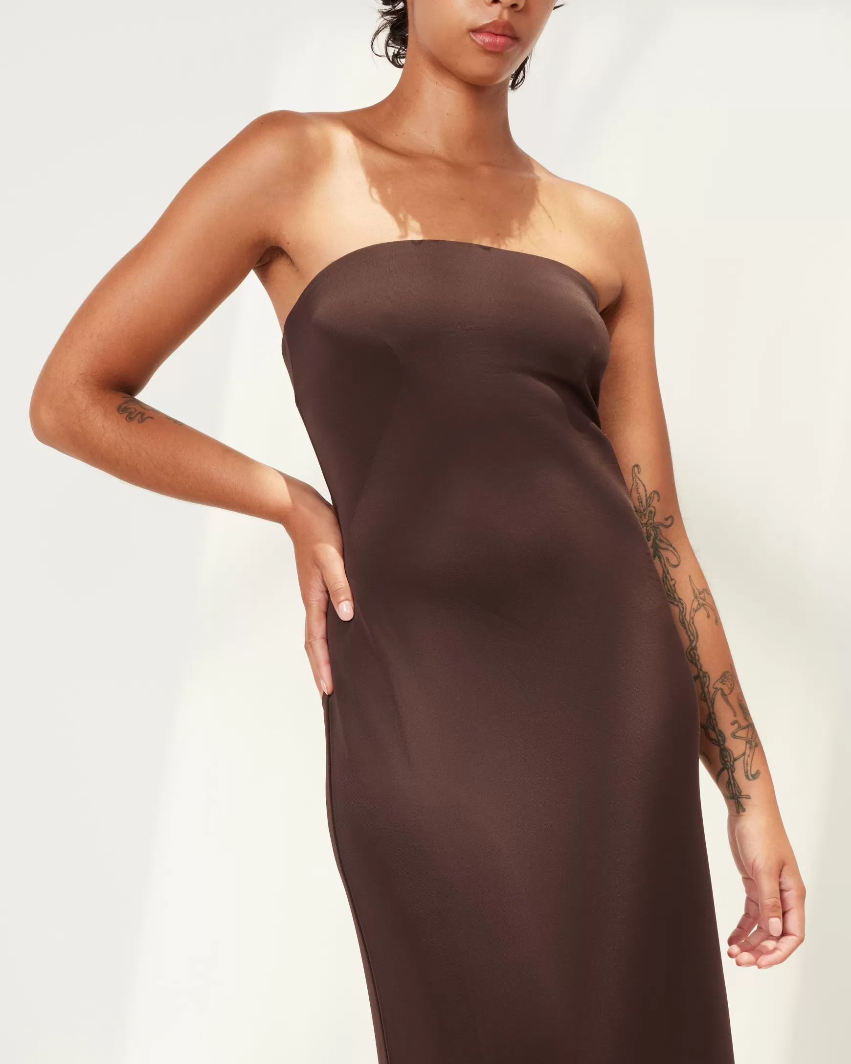 Sale Harlow Jersey Strapless Midi Dress Woman Dresses