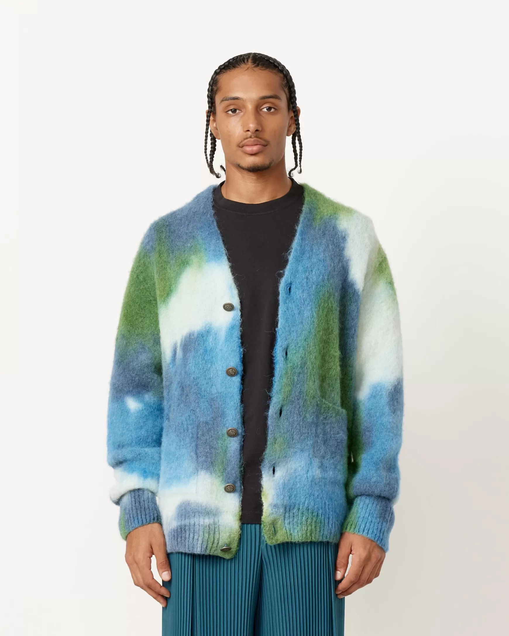 Fashion X Harvey's General Store Hand Spray Dyed Cardigan Man Knitwear