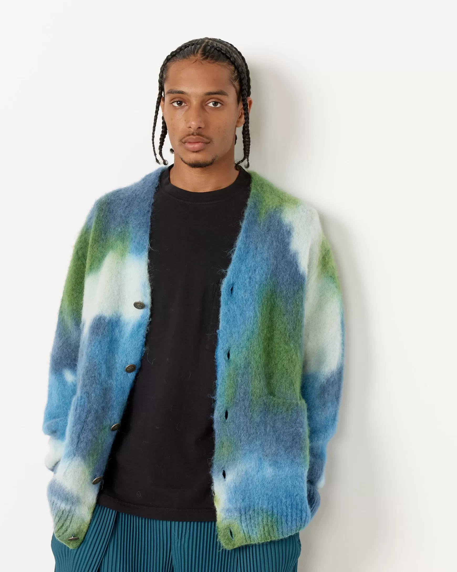 Fashion X Harvey's General Store Hand Spray Dyed Cardigan Man Knitwear