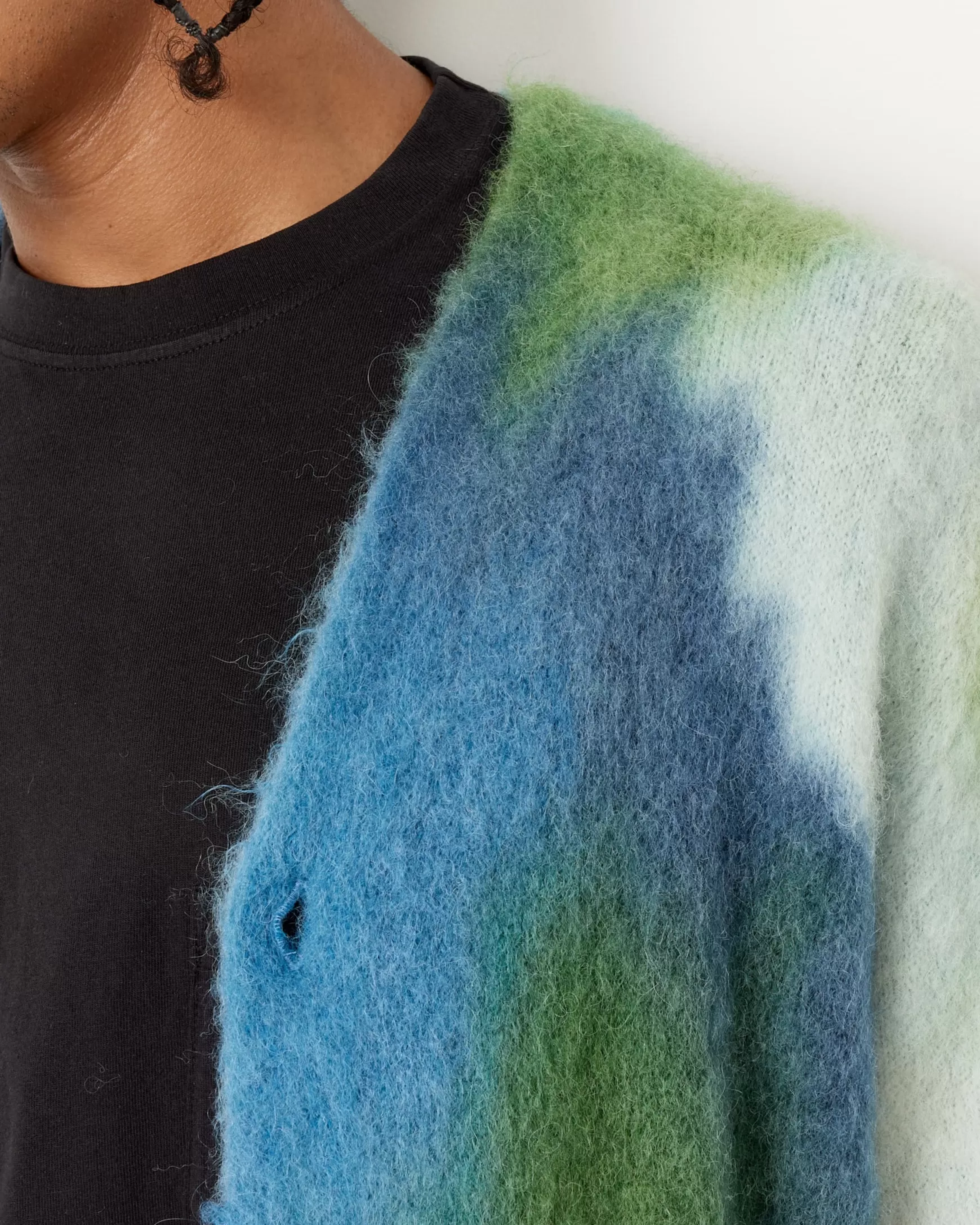 Fashion X Harvey's General Store Hand Spray Dyed Cardigan Man Knitwear