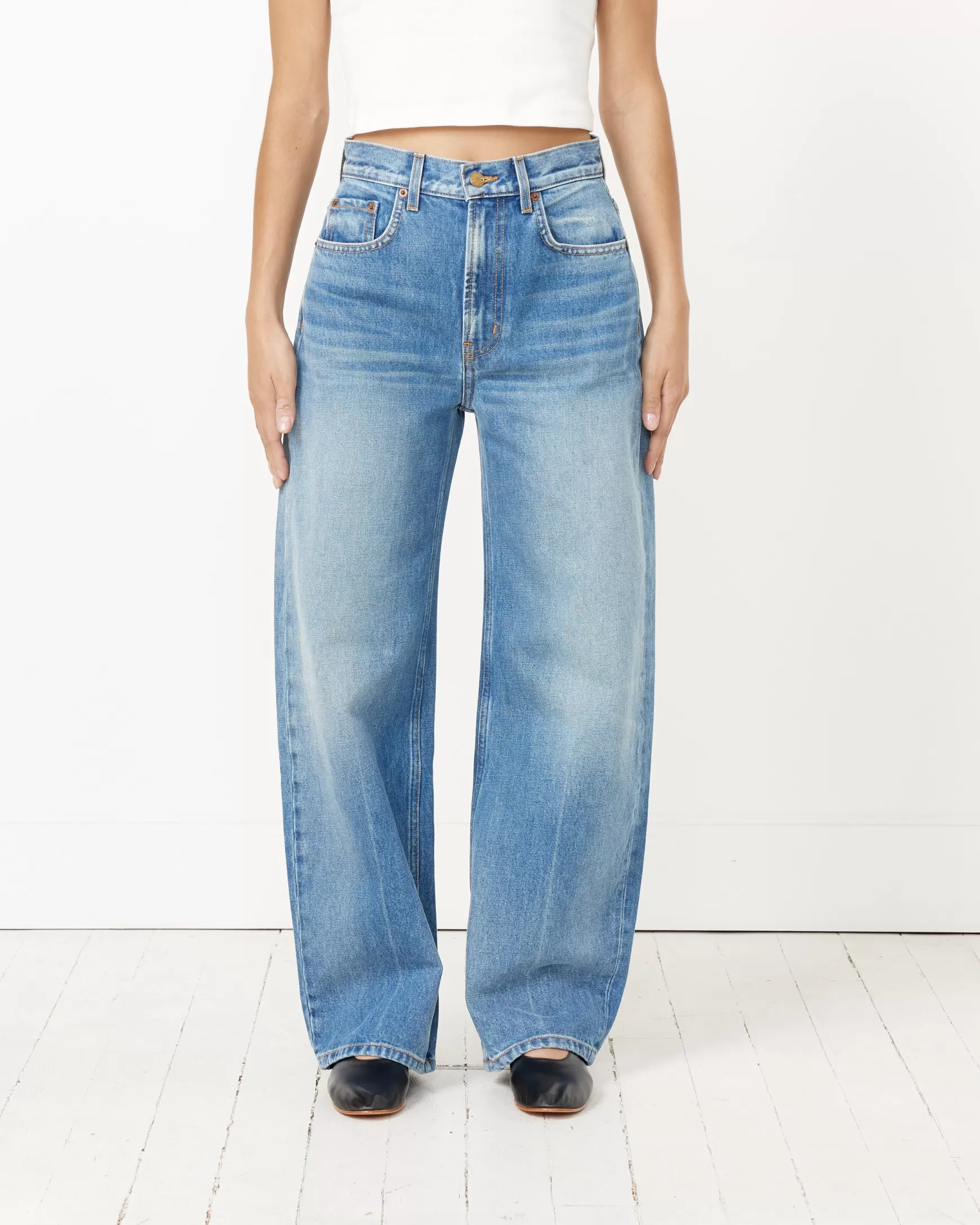 Clearance Leroy Mid Relaxed Bow Woman Jeans