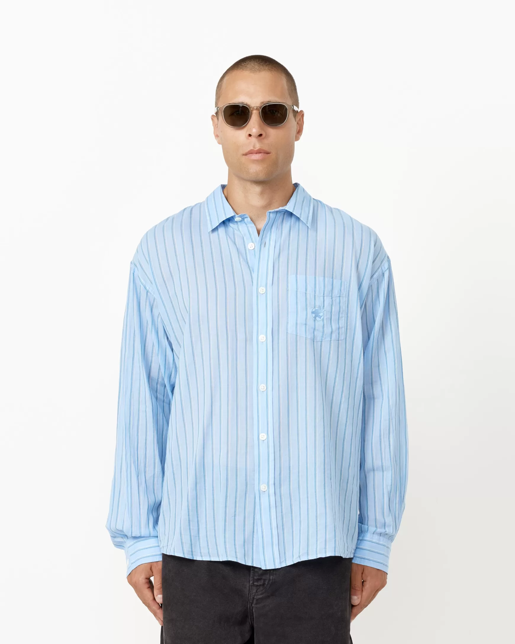 Best Sale Light Weight Classic Stripe Shirt Man Shirts