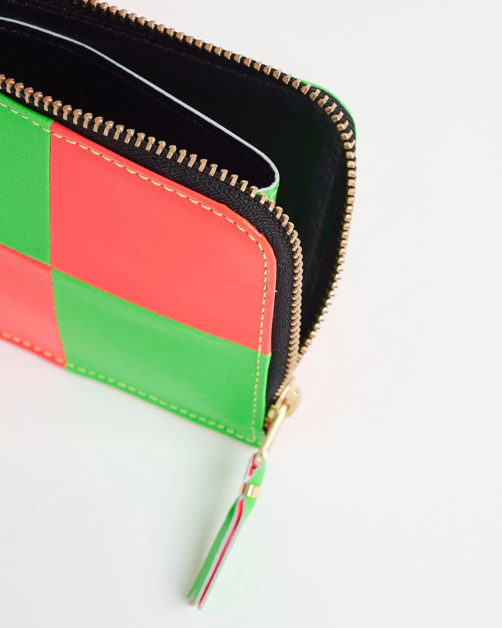 Cheap Mohawk General Store | Comme Des Garcons | Fluorescent Square Classic Wallet In Green & Orange Woman Wallets & Bags