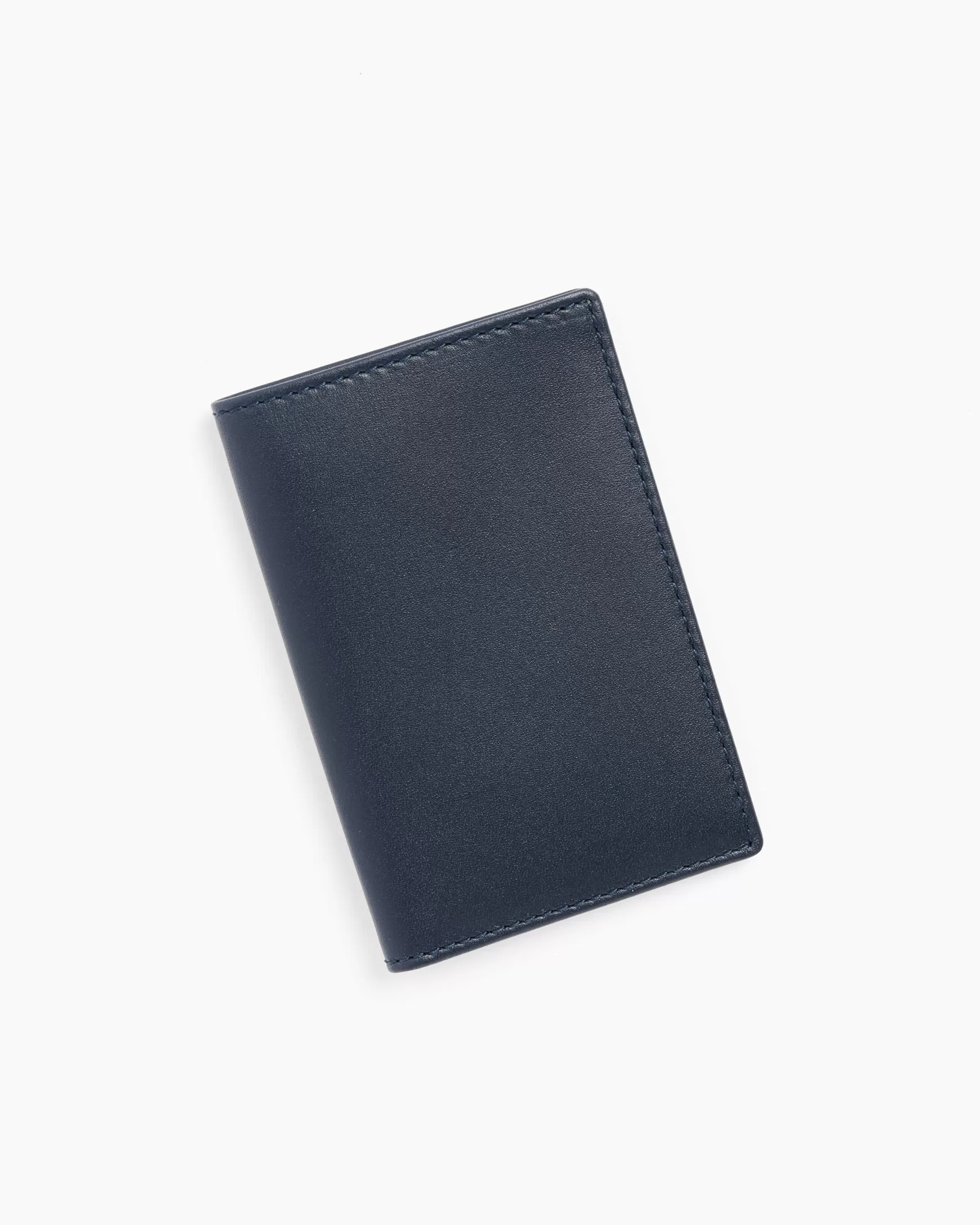Hot Mohawk General Store | Comme Des Garcons | 6400 Classic Leather Line Wallet In Navy Woman Wallets & Bags