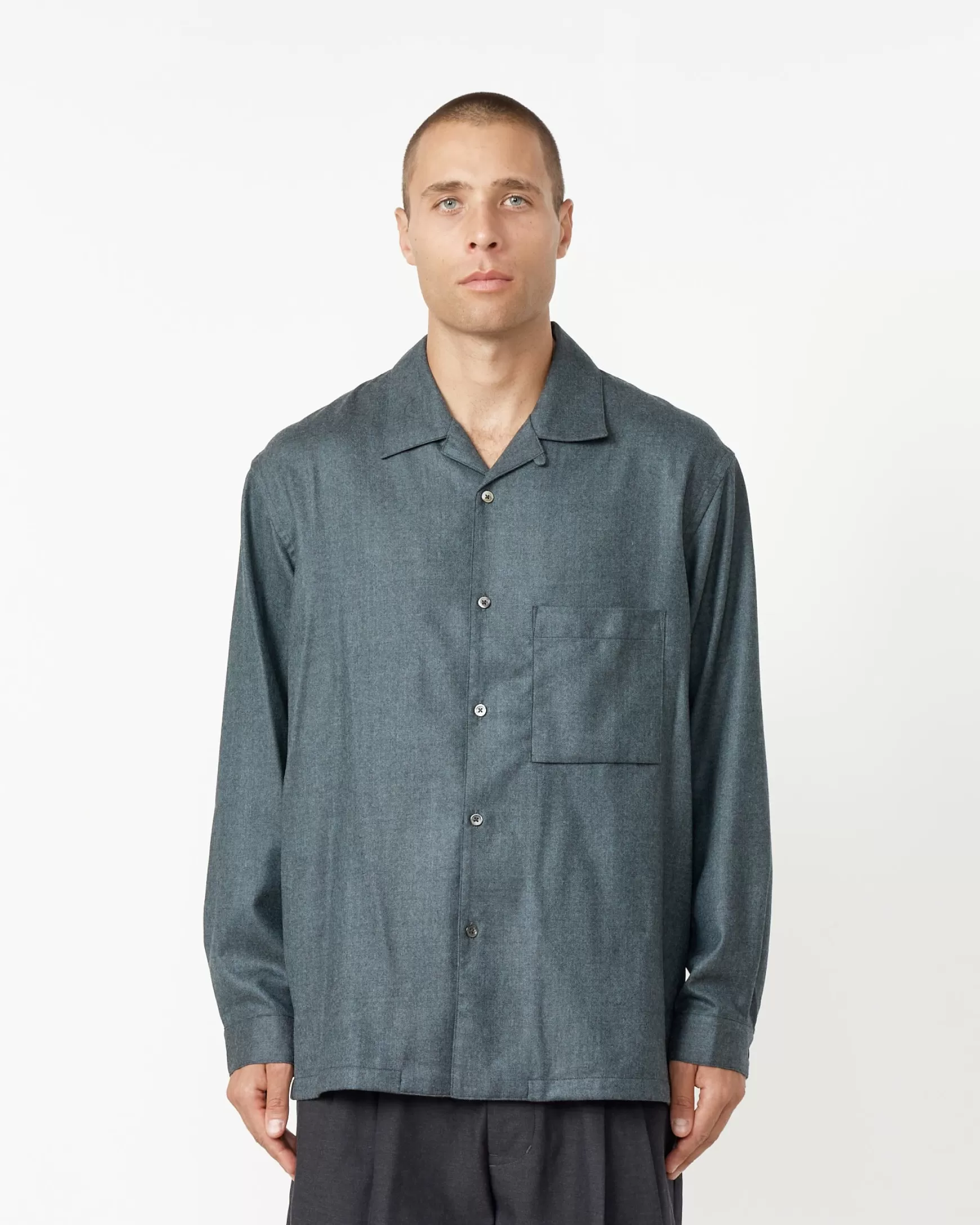 Flash Sale Open Collar Wool Shirt Man Shirts