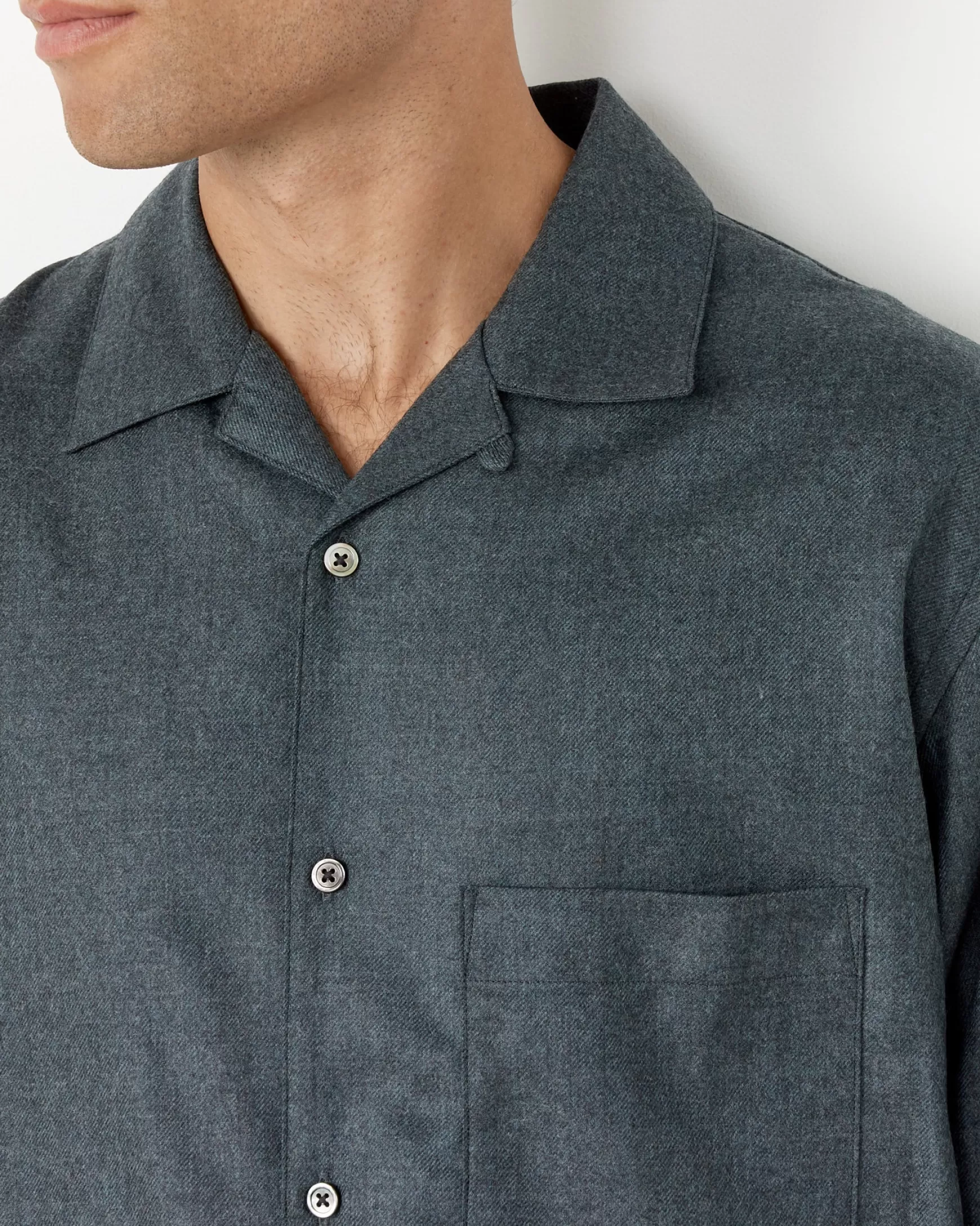 Flash Sale Open Collar Wool Shirt Man Shirts