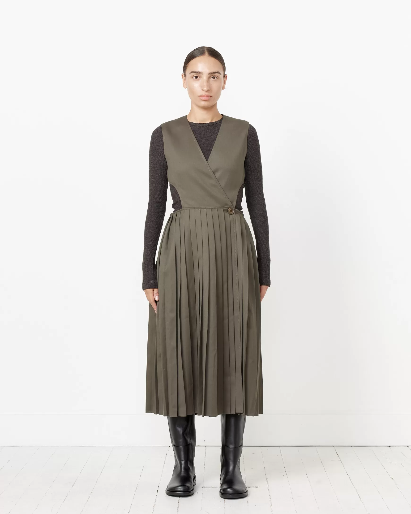 New Pleated Dress Woman Dresses