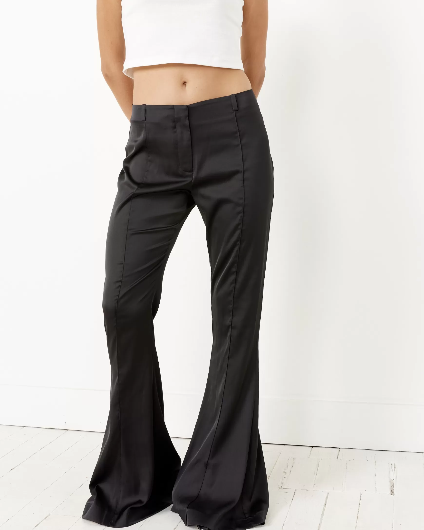 Shop Satin Trouser Woman Pants