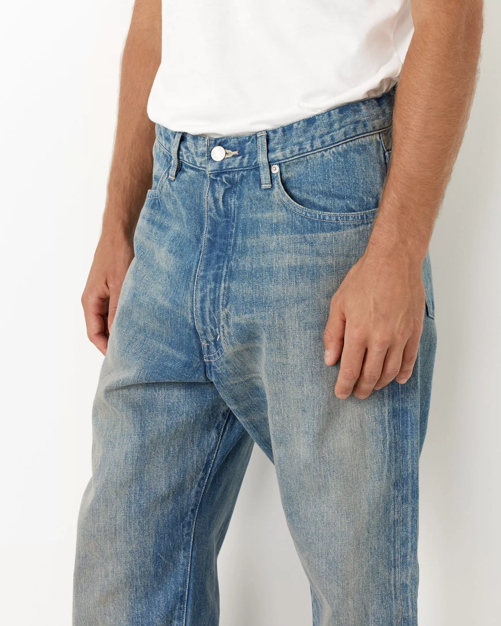 Cheap Selvedge Faded Denim Pant Man Pants