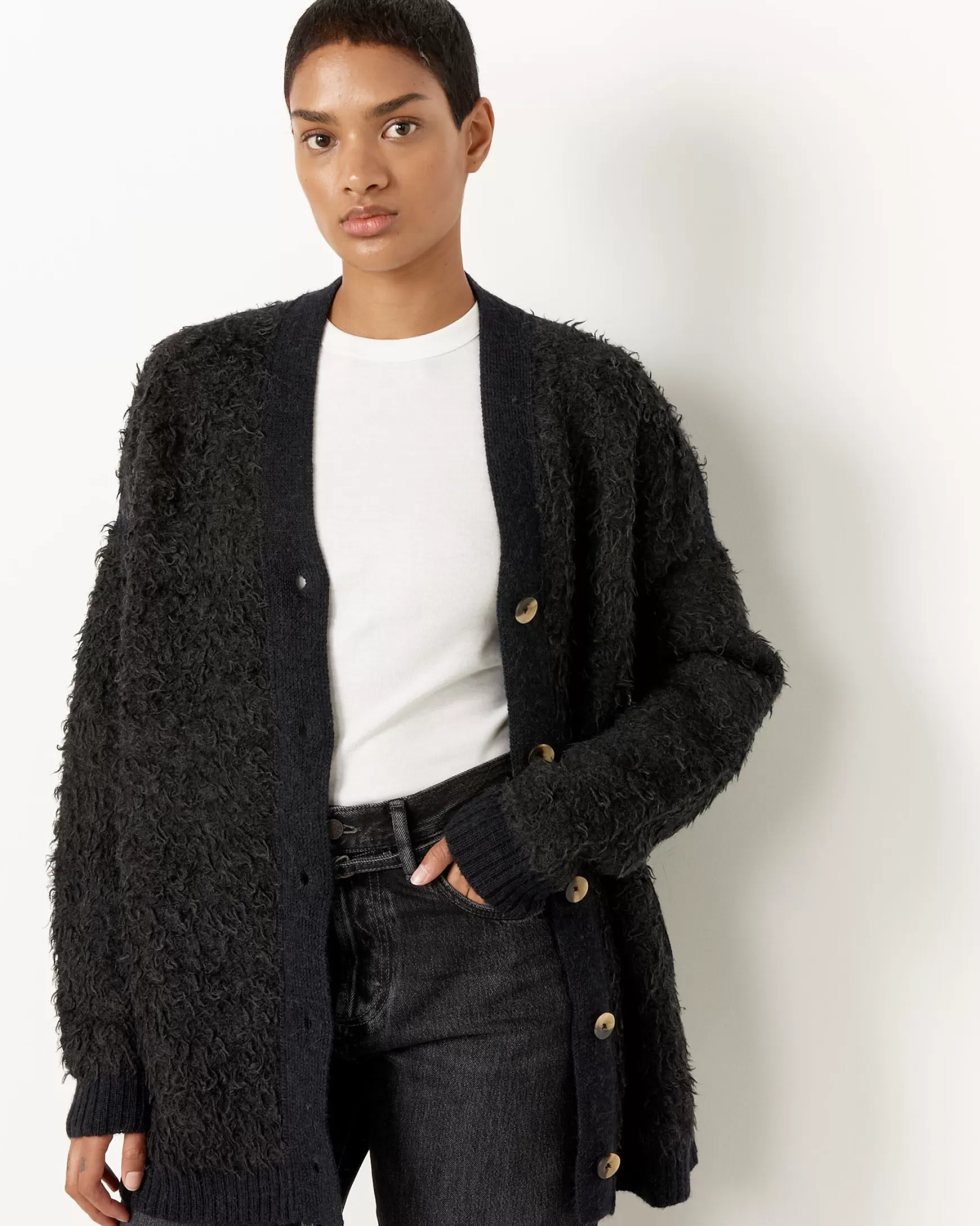 Best Sale Sherpa Cardigan Woman Knitwear