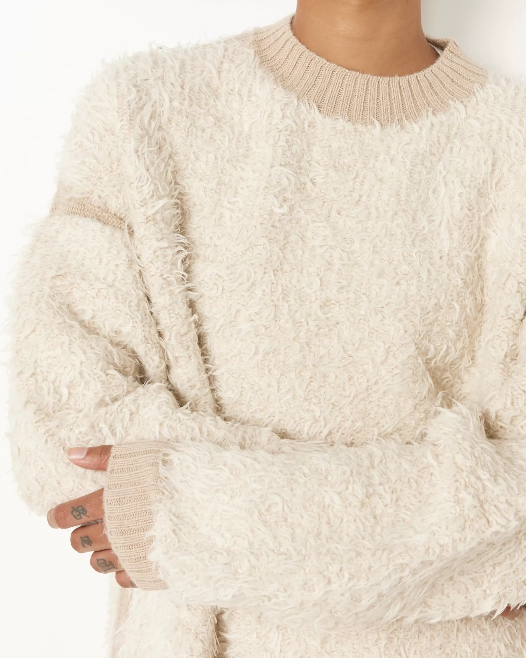 Cheap Sherpa Crewneck Woman Knitwear