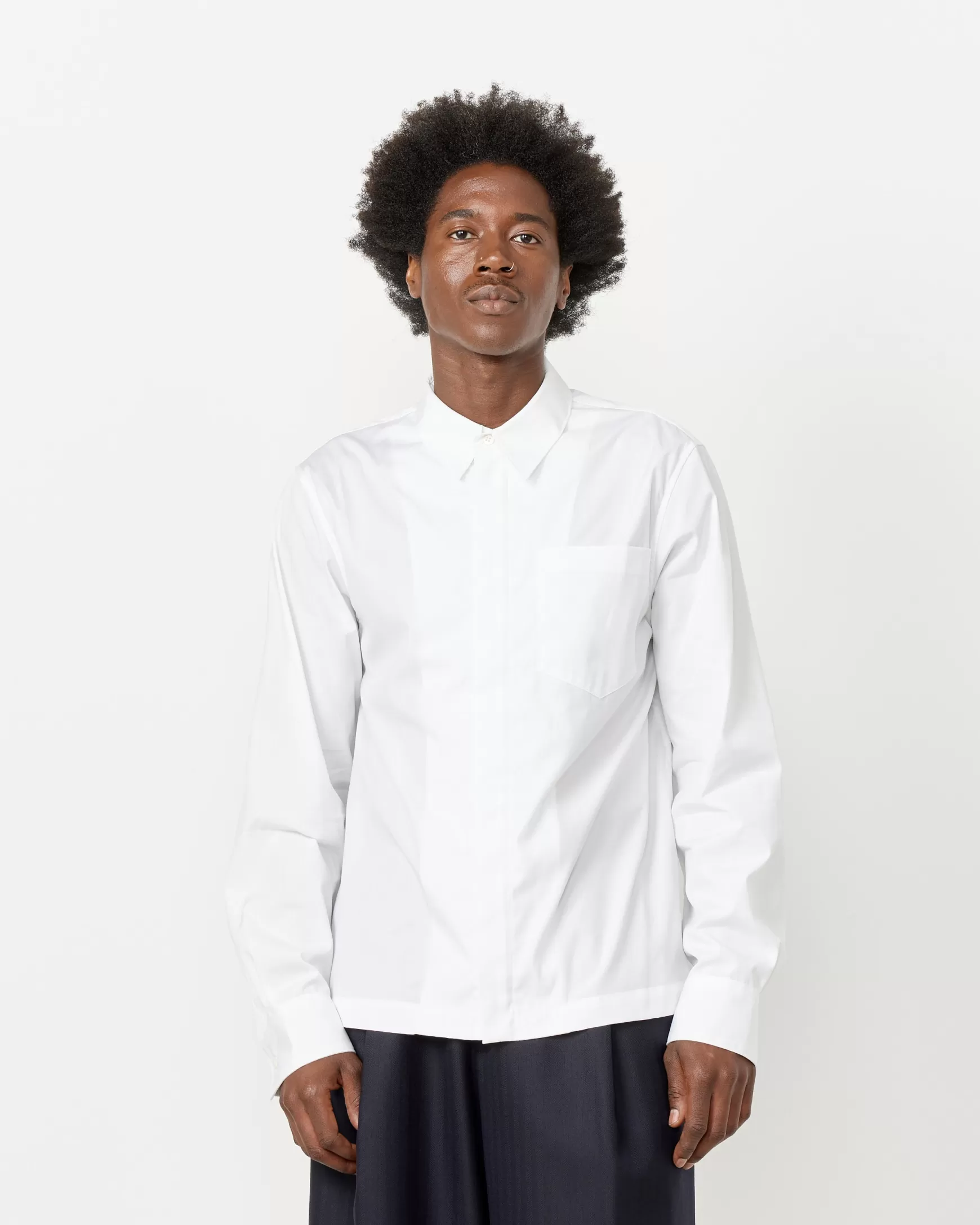 Online White Zip Shirt Man Shirts