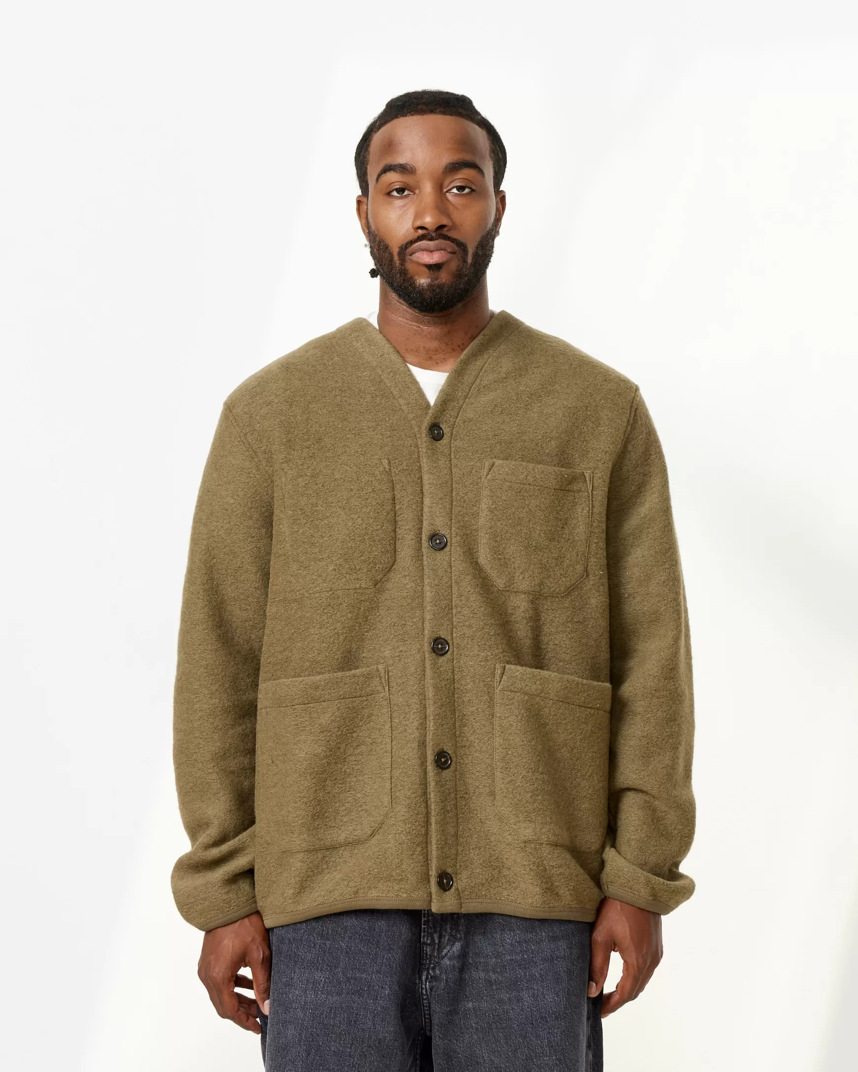 Store Wool Fleece Cardigan Man Knitwear