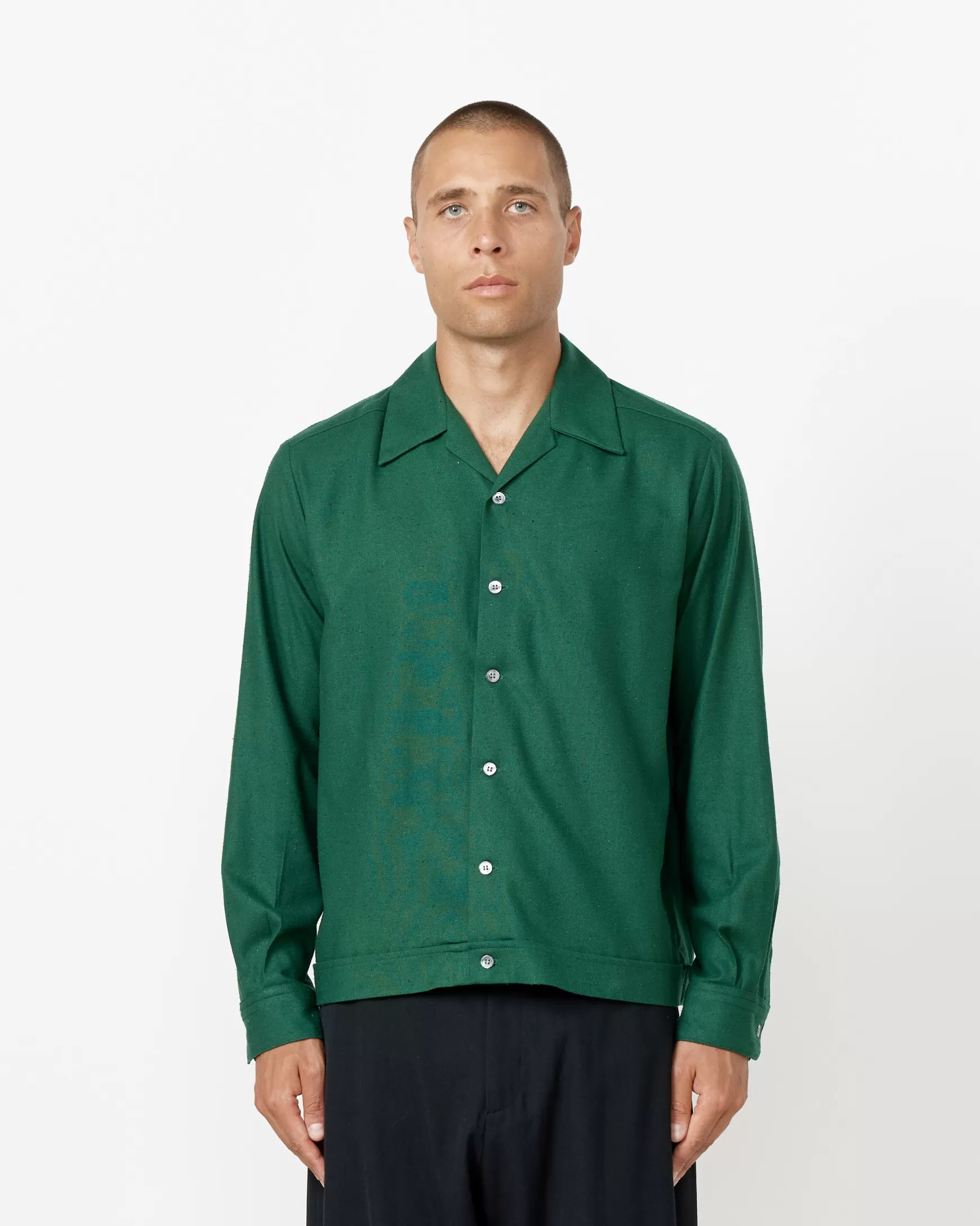 New Zach Shirt In Silk Forest Man Shirts