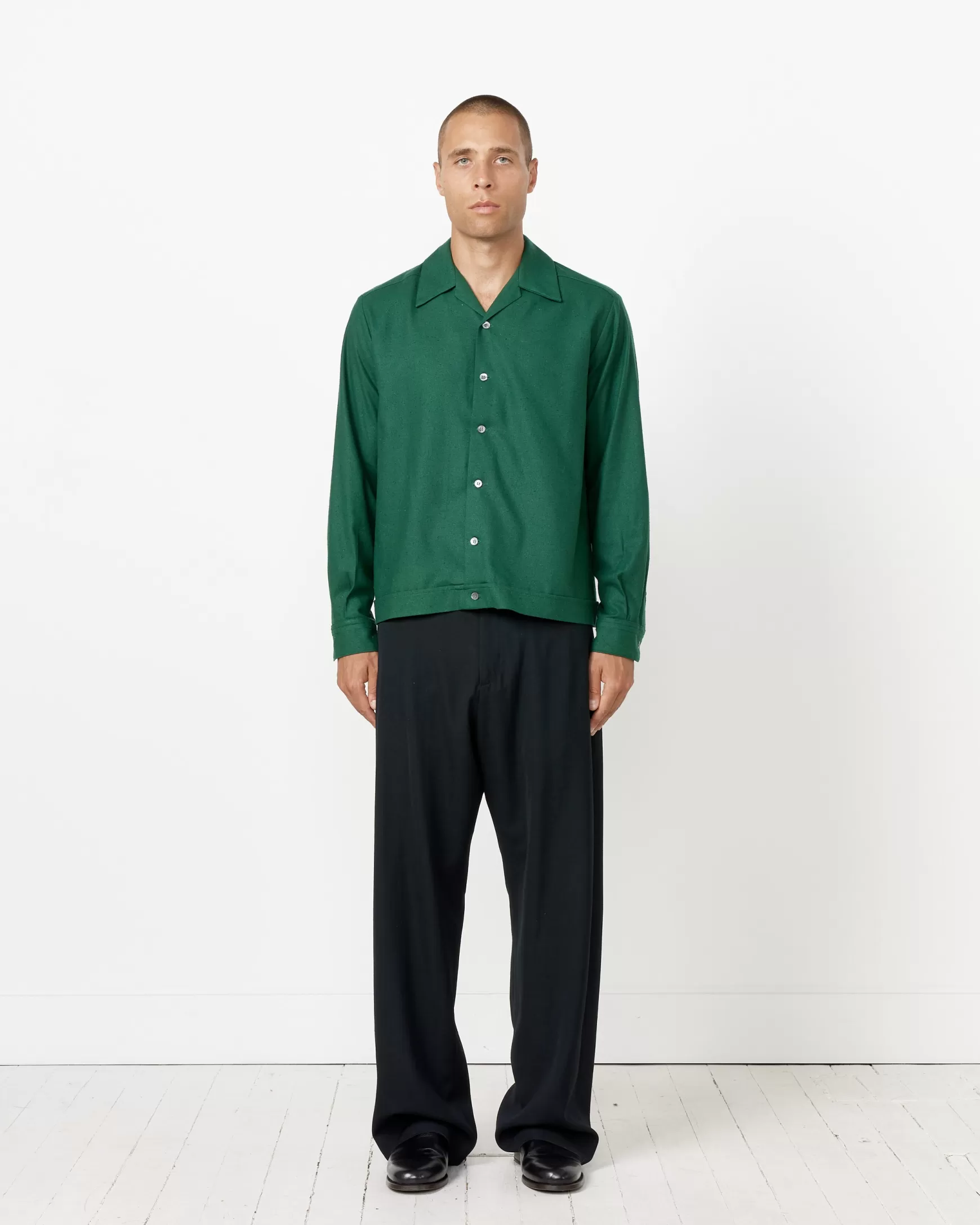 New Zach Shirt In Silk Forest Man Shirts